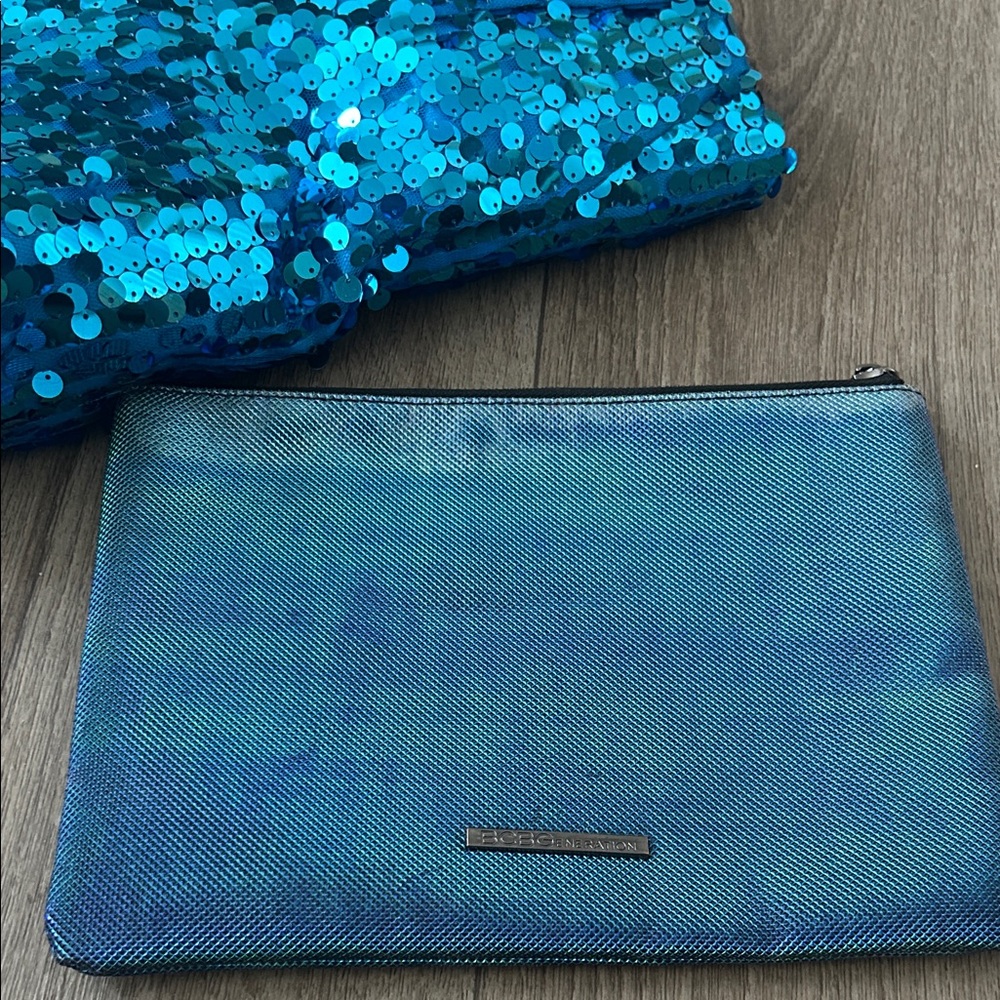 BCBG Generation Blue Sequin Clutch